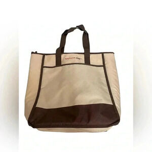 Rachael Ray Beige Brown Food Transport Tote Cold Hot Insulated Carrier Bag New